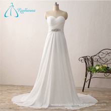 A-Line Chiffon Bandage Criss-Cross Pleats Plus Size Wedding Dress Patterns